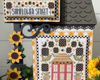 PRE-Order, Counted Cross Stitch Pattern, Sunflower Street, Blooming Roots Series, Monthly Series, Floral, Stitching Housewives, PATTERN ONLY