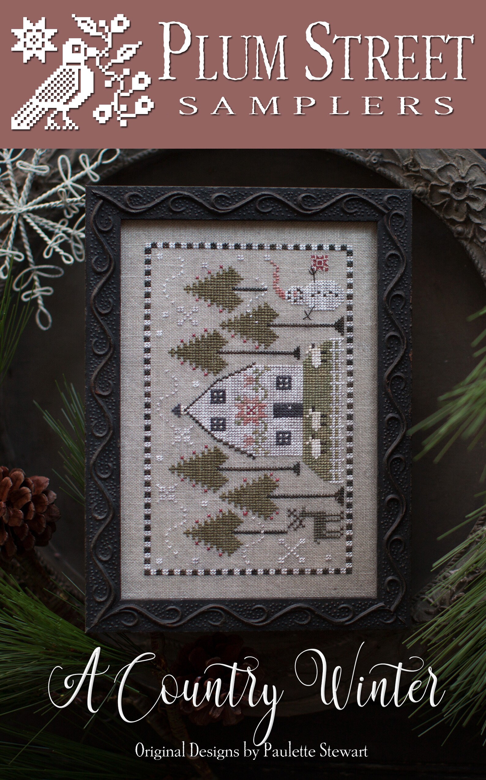 Counted Cross Stitch Pattern A Country Winter Farmhouse - Etsy