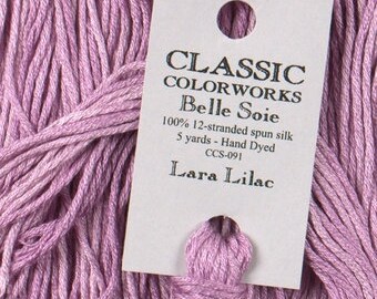 Belle Soie, Lara Lilac, Classic Colorworks, 5 YARD Skein, Hand Dyed Silk, Embroidery Silk, Counted Cross Stitch, Hand Embroidery Thread