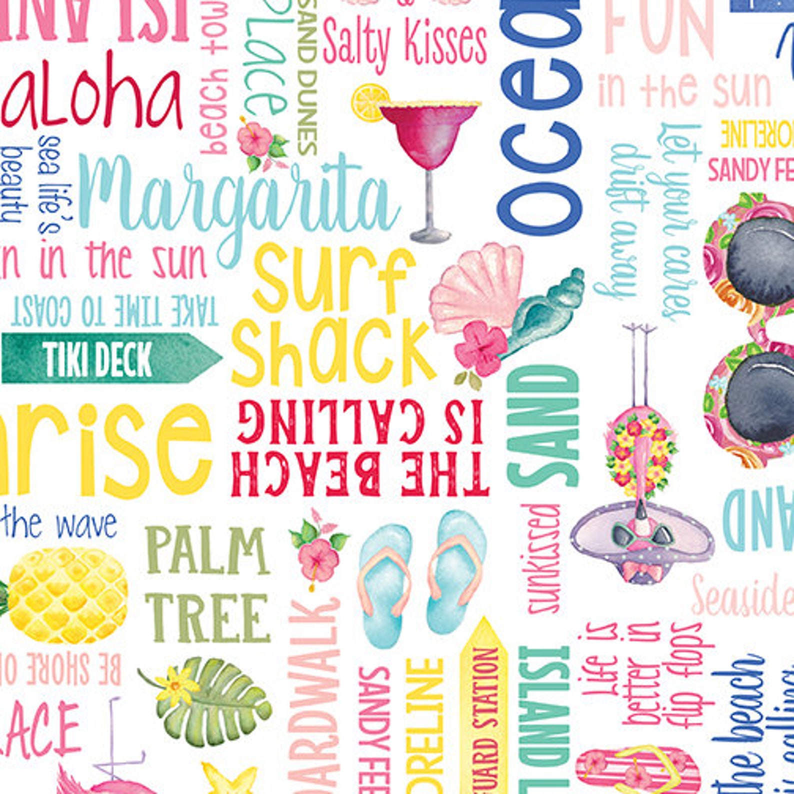 Quilt Fabric Fun in the Sun Flamingo Fun Summer Fabrics - Etsy