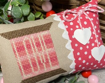 Counted Cross Stitch Pattern, Ombre Love Spool, Valentine's Spool Series, Love, Pillow Ornament, Crafty Bluebonnet Designs, Pattern ONLY
