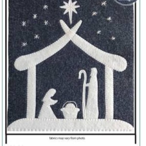 May include: A felt craft kit for a "Silent Night" wall hanging. The kit includes all the felt needed to create a nativity scene with a stable, Mary, Joseph, and a star. The kit also includes a bonus ornament and floss.