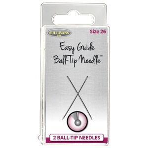 May include: A package of two size 26 ball-tip needles for sewing. The package is labeled "Easy Guide Ball-Tip Needle" and "Sullivans USA".