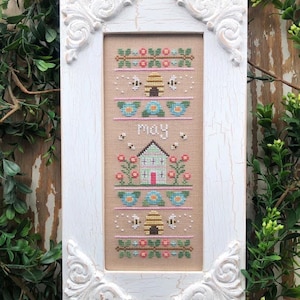 Counted Cross Stitch, Sampler of the Month, Christmas Decor, Cottage Decor, Evergreen, Country Cottage Needleworks, PATTERN ONLY image 10