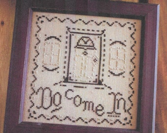 Counted Cross Stitch Pattern, Do Come In, Welcome Sampler, Sampler, Welcome, Come In, At Home, October House Fiber Arts, PATTERN ONLY