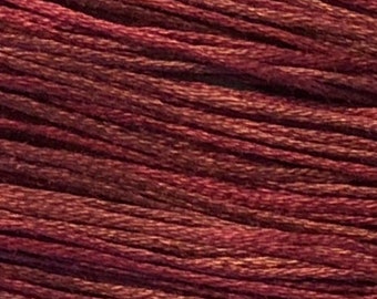 Weeks Dye Works, Raspberry, WDW-1336, 5 YARD Skein, Hand Dyed Cotton, Embroidery Floss, Cross Stitch, Hand Embroidery, Punch Needle
