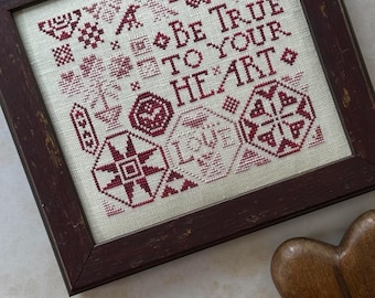 PRE-Order, Counted Cross Stitch, 2026 Collector's Heart, Valentine Decor, Heart Motifs, Valentine Sampler, Heart in Hand, PATTERN KIT