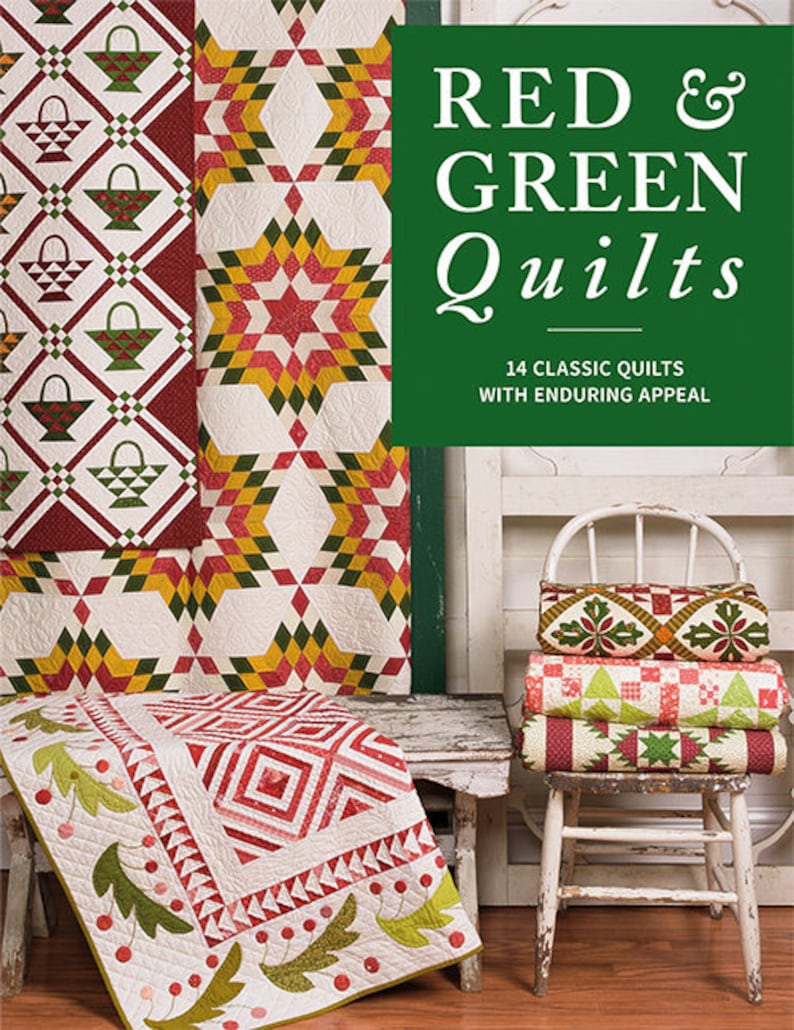 Softcover Book Red & Green Quilts Quilt Book Two Color Etsy