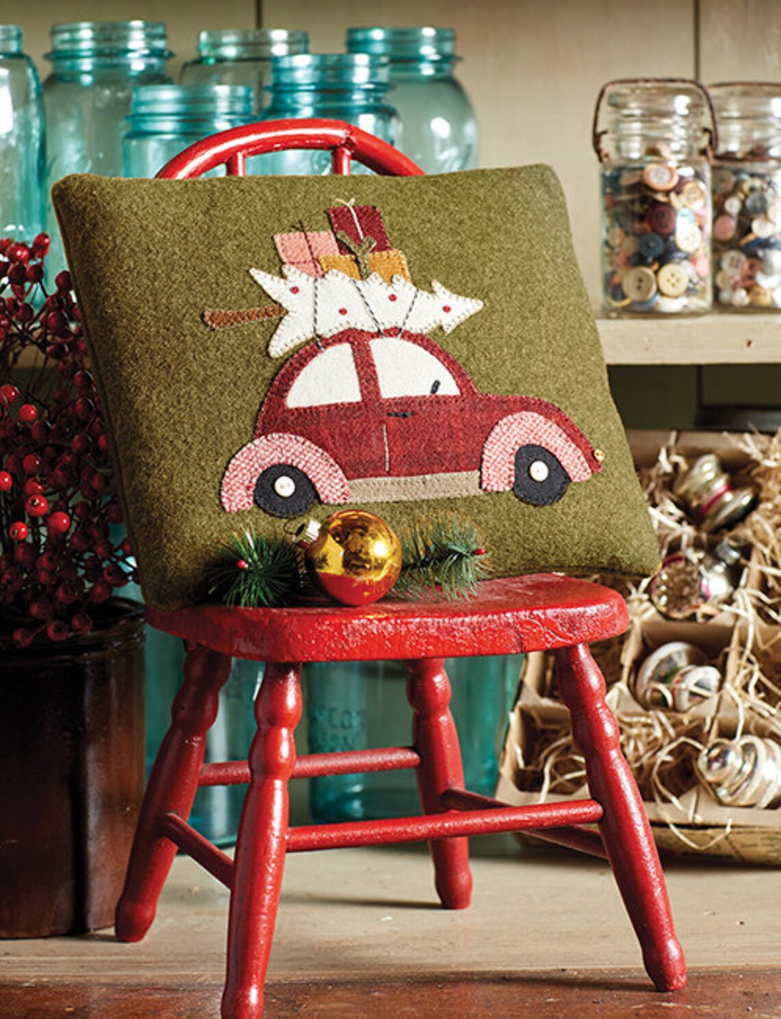 Softcover Book Christmas at Buttermilk Basin Wool Applique Etsy