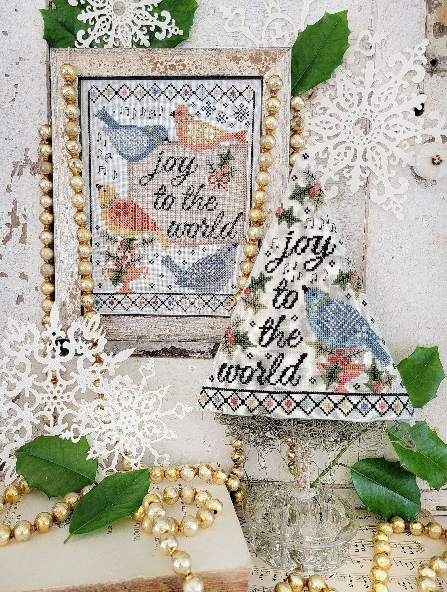 Counted Cross Stitch, Fourth Day of Christmas, Christmas Sampler