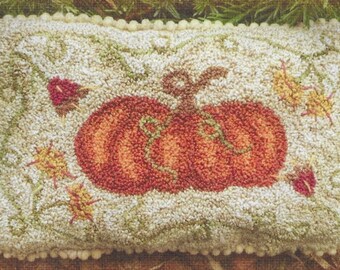 Punch Needle Pattern, On the Corner of Pumpkin and Vine, Pumpkin Vine, Punch Bunch, Punch Needle Embroidery, Teacher's Pet, PATTERN ONLY