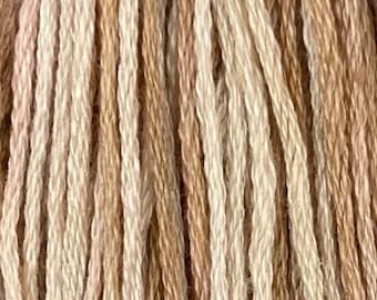Valdani, 6 Strand Cotton Floss, O514, Wheat Husk, Embroidery Floss, Variegated Floss, Hand Dyed Floss, Wool Applique, Punch Needle