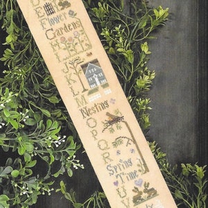 Counted Cross Stitch Pattern, Spring ABC&#39;s, Cross Stitch Sampler, Spring Decor, Spring Sampler, Little House Needleworks, PATTERN ONLY