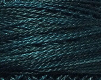 Valdani Thread, Size 12, H203, Perle Cotton, Blackened Teal, Embroidery Thread, Punch Needle, Embroidery, Penny Rugs, Sewing Accessory