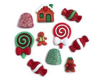 Gingerbread Cottage, Christmas Collections, Embellishment, Shank, Gumdrops, Lollipops, Gingerbread House, Candy, Buttons Galore & More, 4820