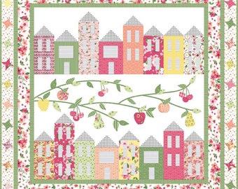 Quilt Pattern, Harvest Home, Pieced Quilt, Appliqued Quilt, Wall Hanging, Bed Quilt, Quilt, Jillily Studio, PATTERN ONLY