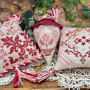 Counted Cross Stitch Pattern, Samplings of Lace, Spring, Seasonal Series, Jan Hicks Creates, PATTERN ONLY