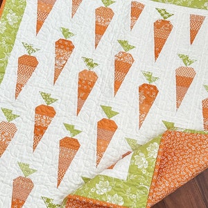 Quilt Pattern, Carrot Patch, Cottage Decor, Fat Eighth Friendly ...