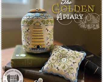 PRE-Order, Counted Cross Stitch Pattern, The Golden Apiary, Pinkeep Drum, Spring Decor, Summer House Stitche Workes, PATTERN ONLY