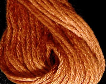 Valdani, 6 Strand Cotton Floss, 862, Faded Rust Medium, Embroidery Floss, Variegated Floss, Hand Dyed Floss, Wool Applique, Punch Needle