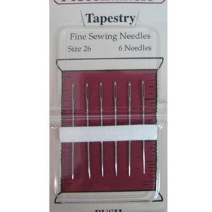 Piecemakers, Tapestry Needles, Counted Cross Stitch, Size 24, 26, 28 ...