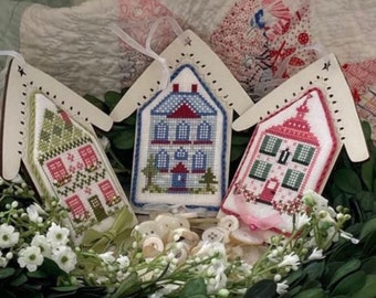 Counted Cross Stitch Pattern, Petite Cottages, Sweet Nothings, Ornaments, Cottage Chic, Flowers, Bowl Fillers, JBW Designs, PATTERN ONLY