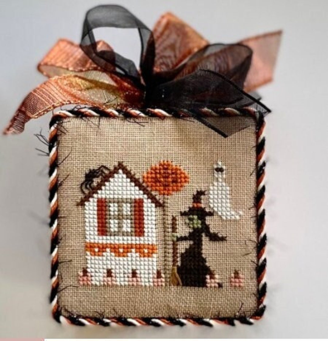Counted Cross Stitch Pattern, Halloween Frill, Halloween Decor, Tiny ...