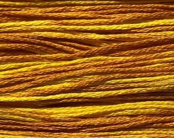 Weeks Dye Works, Marigold, WDW-2225, 5 YARD Skein, Hand Dyed Cotton, Embroidery Floss, Counted Cross Stitch, Embroidery, PunchNeedle