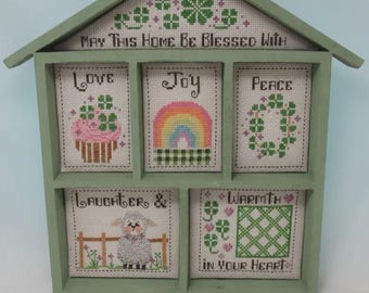 Counted Cross Stitch Pattern, May This Home, Around the House Series, St. Patrick's Day, Spring Decor, KiraLyn's Needlearts, PATTERN ONLY