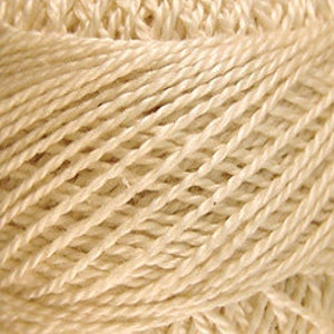 May include: Close-up of a skein of natural-colored yarn. The yarn is made of a soft, smooth fiber and has a subtle sheen.