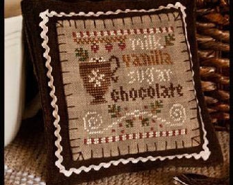 Counted Cross Stitch Pattern, Hot Cocoa, Christmas Ornament, Hot Cocoa Ornament, Chocolate, Ornament, Little House Needleworks, PATTERN ONLY