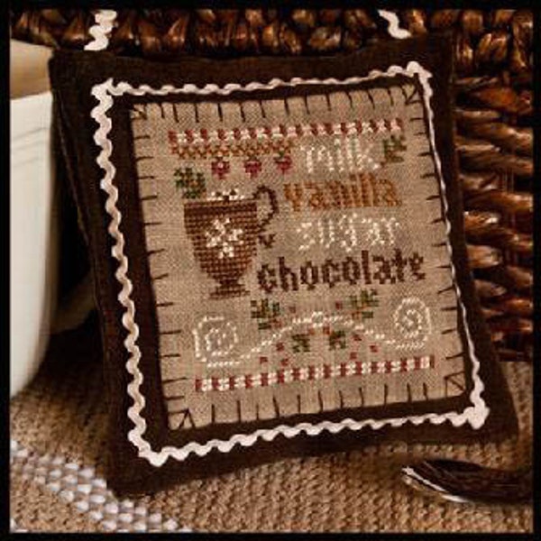 Counted Cross Stitch Pattern, Hot Cocoa, Christmas Ornament, Hot Cocoa Ornament, Chocolate, Ornament, Little House Needleworks, PATTERN ONLY