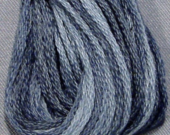 Valdani, 6 Strand Cotton Floss, O578, Primitive Blue, Embroidery Floss, Variegated Floss, Hand Dyed Floss, Wool Applique, Punch Needle