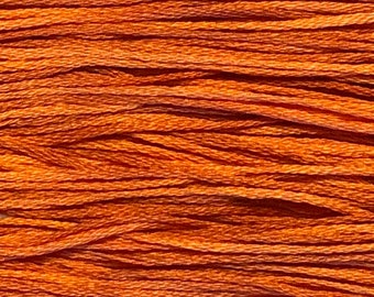 Weeks Dye Works, Pumpkin, WDW-2228, 5 YARD Skein, Hand Dyed Cotton, Embroidery Floss, Cross Stitch, Hand Embroidery, Punch Needle
