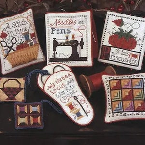 Counted Cross Stitch Pattern, Pins & Needles, Pincushion, Needlebook, Scissors Case, Scissor Fobs, The Prairie Schooler, PATTERN ONLY
