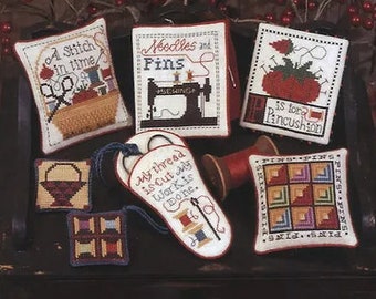 Counted Cross Stitch Pattern, Pins & Needles, Pincushion, Needlebook, Scissors Case, Scissor Fobs, The Prairie Schooler, PATTERN ONLY