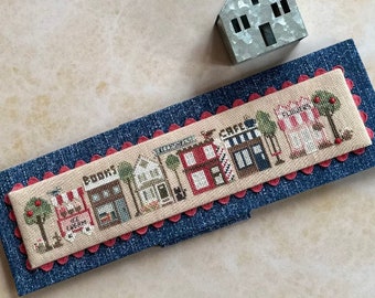 Counted Cross Stitch Pattern, Any Town Tiny Town, Main Street, Shops, Personalize, Cecilia Turner, Heart in Hand, PATTERN ONLY