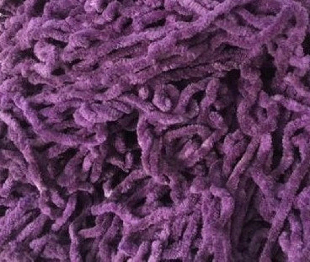 Chenille Trim, Grape Fizz, Lady Dot Creates, Chenille, Hand Dyed