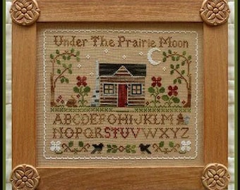 Counted Cross Stitch Pattern, Prairie Sampler, Alphabet, Moon, Homestead, Summer Decor, Midwest, Little House Needleworks, PATTERN ONLY