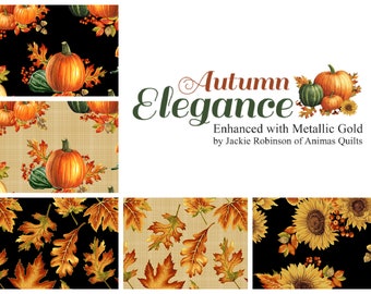 Quilt Fabric, Autumn Elegance, Fall Fabric, 100% Cotton Fabric, Pumpkins, Sunflowers, Jackie Robinson, Animas Quilts, Benartex Fabrics