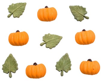 Pumpkin Harvest, Fall Buttons, Autumn Buttons, Pumpkin Buttons, Pumpkins, Leaves, Harvest, Button Embellishment, Buttons Galore & More, 4633