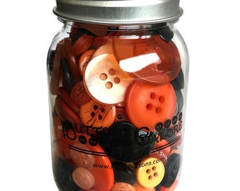 Halloween, Mason Jar, Sewing Buttons, 2 Hole Buttons, 4 Hole Buttons, Craft Buttons, Button Embellishment, Buttons Galore & More, MJ115