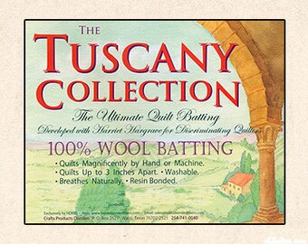 Wool Batting, Hobbs Tuscany Collection, Throw Quilt, Lap Quilt, Quilt Batting, Washable Wool, Superwashed Wool, 100% Wool Batting,