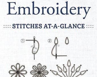 Softcover Book, Hand Embroidery, Stitches at a Glance, Reference Guide, Step by Step Guide,  Pocket Guide, Carry Along, Landauer Publishing