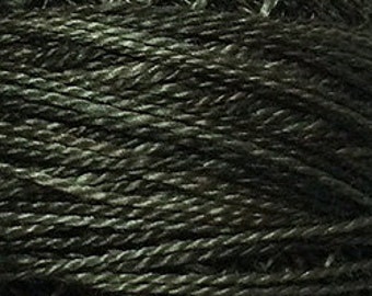 Valdani Thread, Size 12, H209, Perle Cotton, Khaki Black, Punch Needle, Embroidery, Penny Rugs, Primitive Stitching, Sewing Accessory