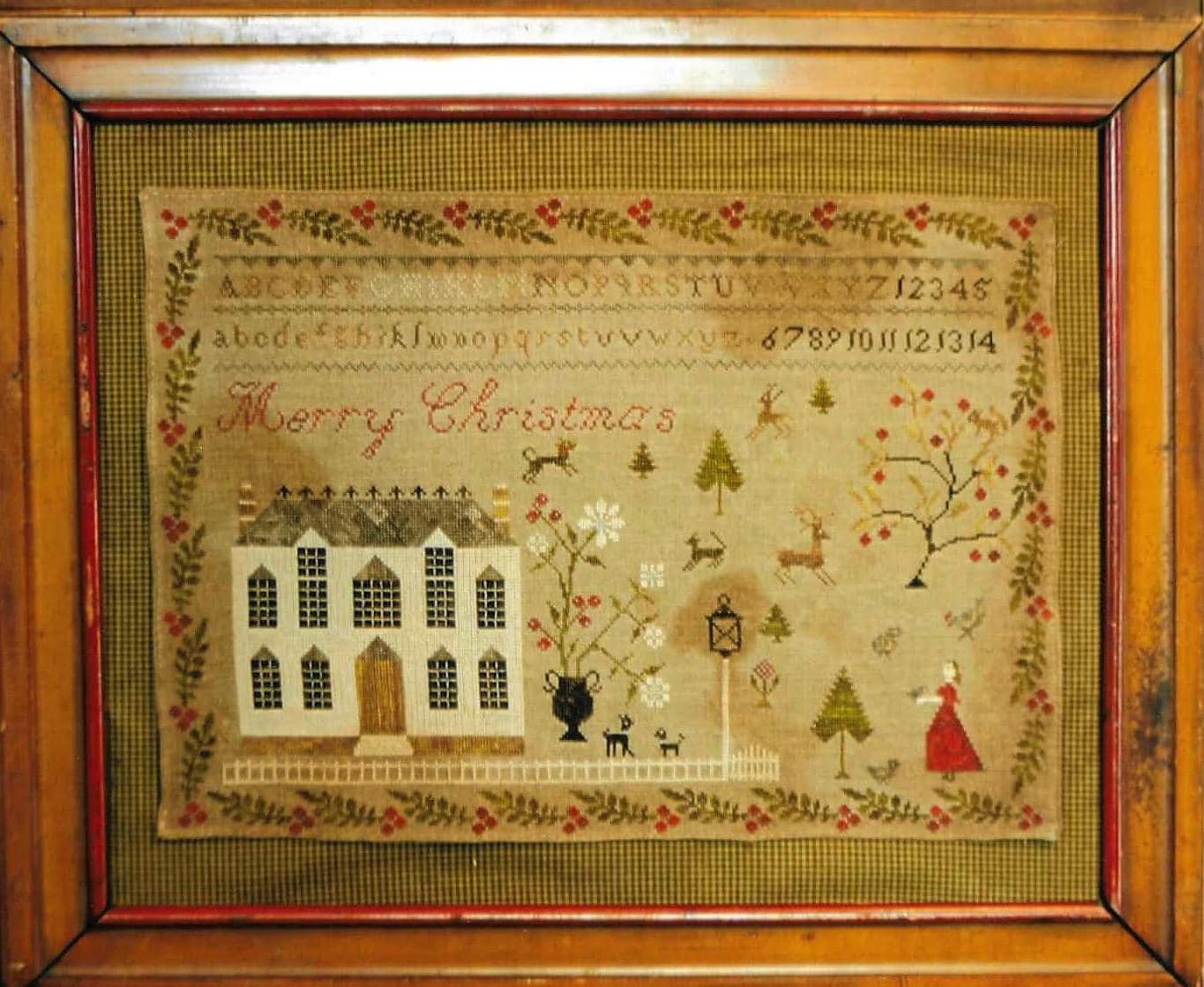 Counted Cross Stitch Pattern Christmas At Hollyberry Farm Colonial Style Needlework Primitive Cross Stitch Stacy Nash Pattern Only