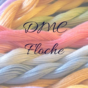 DMC Floche, 700 thru 3689, Cotton Floche,  Embroidery Floche, Embroidery Thread, Cross Stitch, Hand Embroidery Thread, DMC