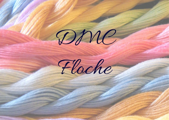 DMC Floche, 700 thru 3689, Cotton Floche,  Embroidery Floche, Embroidery Thread, Cross Stitch, Hand Embroidery Thread, DMC