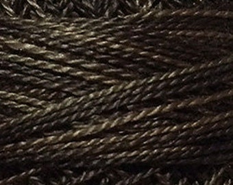 Valdani Thread, Size 12, O548, Perle Cotton, Blackened Khaki Brown, Punch Needle, Embroidery, Penny Rugs, Punch Needle, Sewing Accessory