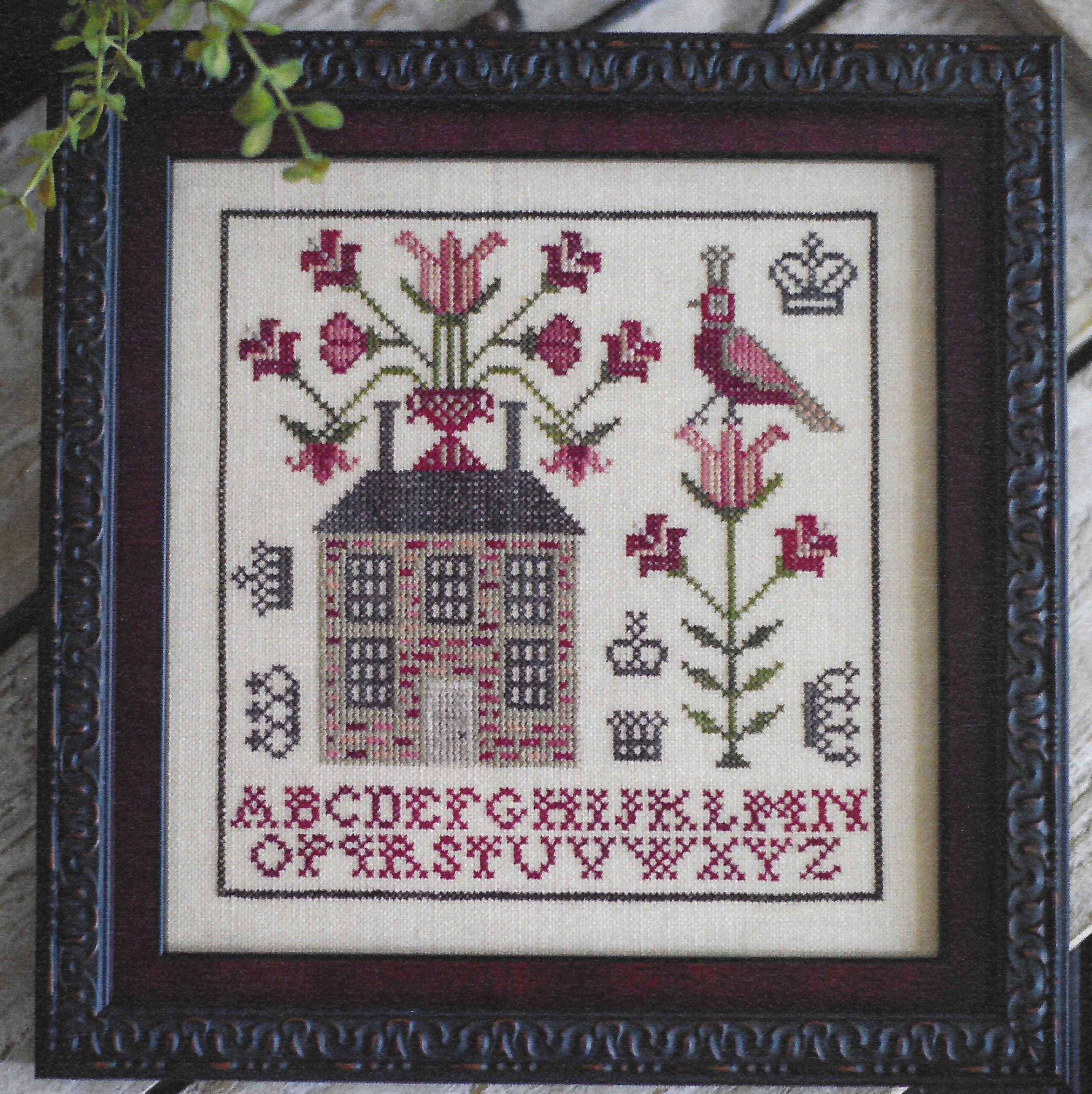 Counted Cross Stitch Pattern, Sampler House II, Primitive Decor